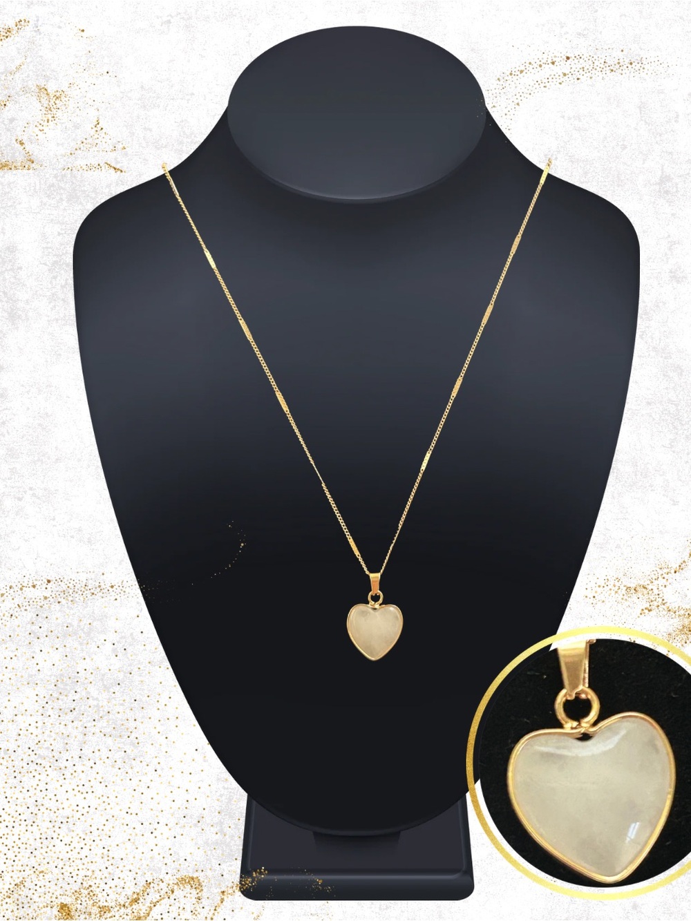 Classic Gold Heart Locket Necklace for Women